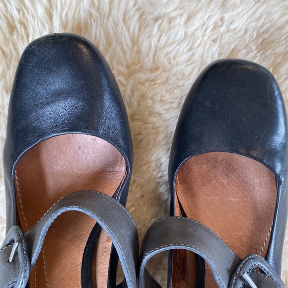 Fossil leather stacked heel shoes size 10 - Picture 7 of 10
